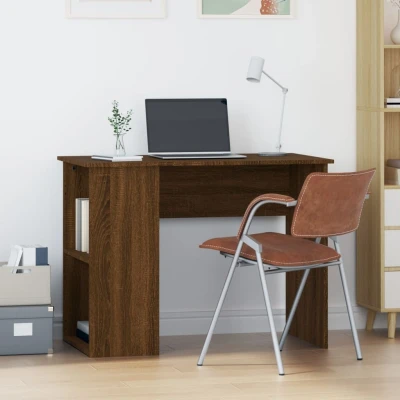 Afbeelding van Bureau 100x55x75 cm bewerkt hout bruin eikenkleur