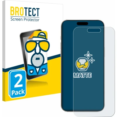 Afbeelding van BROTECT Screenprotector voor Apple iPhone 16 Folie Beschermfolie matte (2 Stuks)
