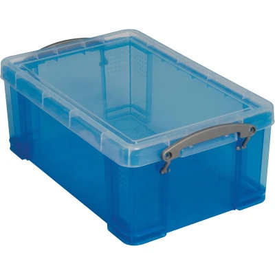 Afbeelding van Really Useful Box Opbergdoos 9 Liter, Transparant Blauw