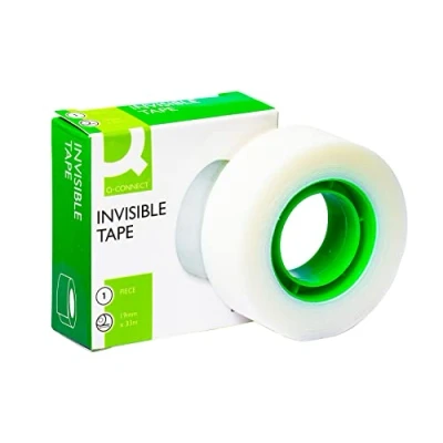 Afbeelding van Q CONNECT plakband, invisible, 19 mm x 33 m 24 stuks