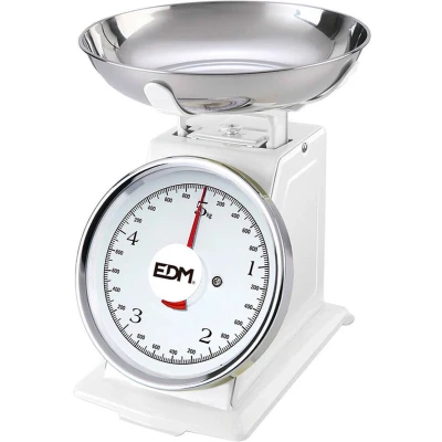 Afbeelding van retro keukenweegschalen EDM Wit 5 kg 20,5 x 4 cm