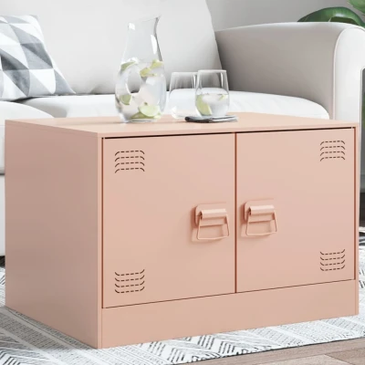 Afbeelding van Salontafel 67x50x44 cm staal roze