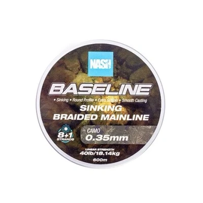Afbeelding van Nash TT Baseline Sinking Braid Camo Gevlochten lijn 40lb/0.35mm (1200m)