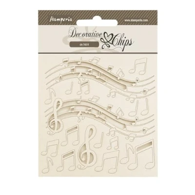 Afbeelding van Stamperia The Nutcracker Decorative Chips Music (SCB228)