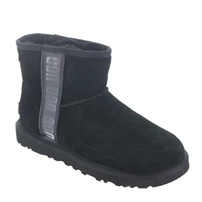 Afbeelding van UGG Klassieke Mini Side Logo II laarzen voor dames., zwart.