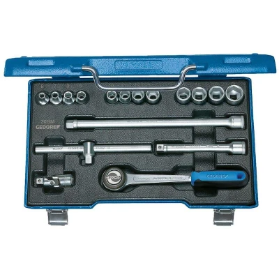 Image de GEDORE 30 GMU 3 jeu de clés à douilles 3/8 17 pcs 6 faces 19 mm 6235980