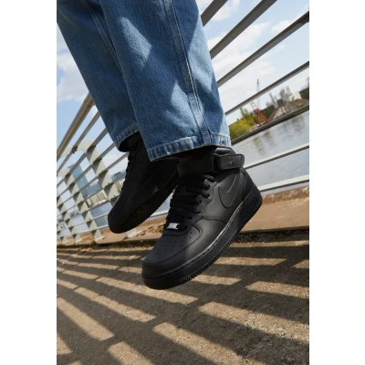 Afbeelding van Nike Sportswear AIR Force 1 MID &#039;07 Sneakers laag, Heren, Maat: 40, Black Leer