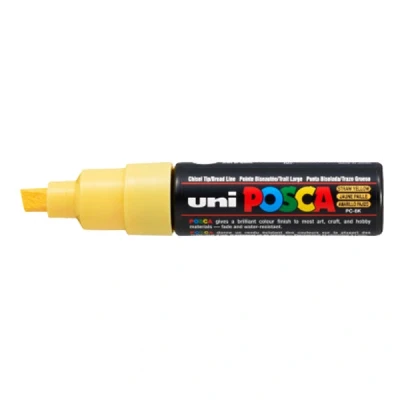 Image de Uni ball Posca Marqueur pointe large biseautée Jaune paille