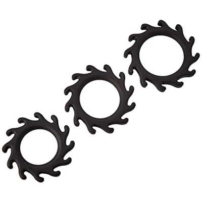 Afbeelding van Buzz Saw Set 3 x Siliconen Cockringen Zwart