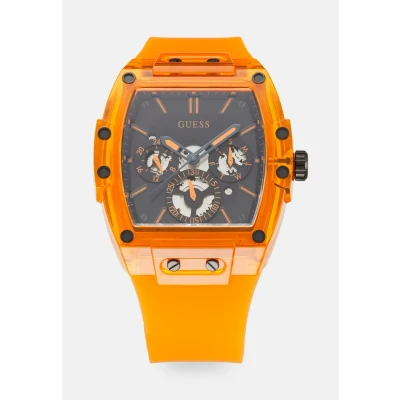 Afbeelding van Guess Phoenix Chronograaf, Heren, Maat: One Size, Navy sunray/orange