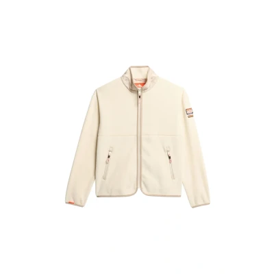 Afbeelding van Superdry Active FULL ZIP Fleecejas, Dames, Maat: 40, Rice white