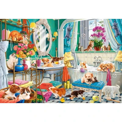 Afbeelding van Castorland Puzzel 1500 stukjes: Gekke dierenbad