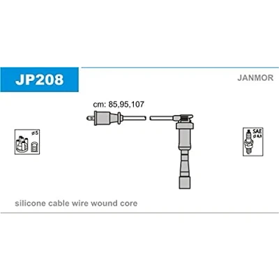 Afbeelding van JANMOR JP208 Bougiekabelset