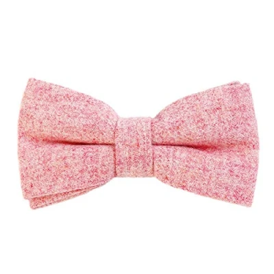 Afbeelding van DonDon Vlinderdas voor heren, 12 x 6 cm, van uitgerekt katoen, in lengte verstelbaar, verschillende kleuren, Roze