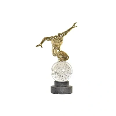Afbeelding van Decoratieve figuren DKD Home Decor Kristal Gouden Hars Mannen (28 x 12 38 cm)