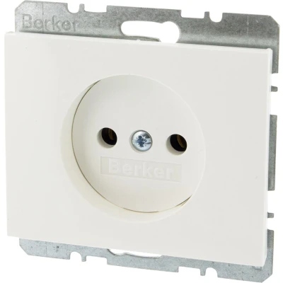 Afbeelding van Berker K1 contactdoos inbouw 1 voudig polarwit 54.020.40
