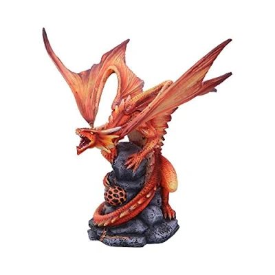Afbeelding van Nemesis Now Anne Stokes vuurdraak voor volwassenen, kunsthars, Eén maat, 24,5 cm, rood