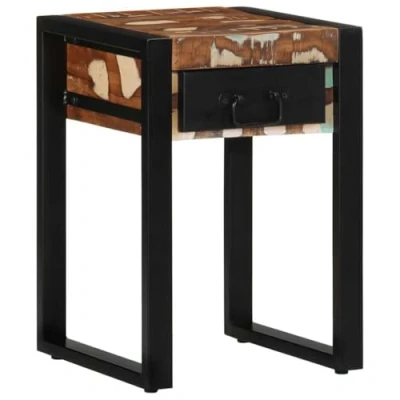 Afbeelding van vidaXL Bijzettafel 35x35x50 cm massief gerecycled hout meerkleurig