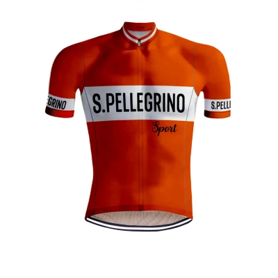 Afbeelding van Retro Wielershirt San Pellegrino Oranje REDTED