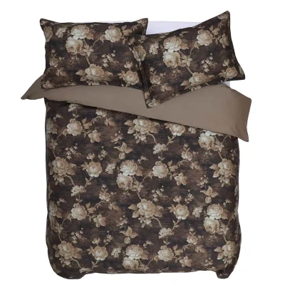 Afbeelding van M.M Linen Desdemona Dekbedovertrek Extra breed 260x200/220 cm Bruin