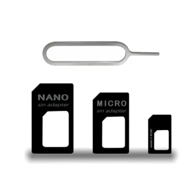 Afbeelding van CCLKHY 3 in 1 Nano SIM adapter kaartadapter met uitwerppen Compatibel smartphone