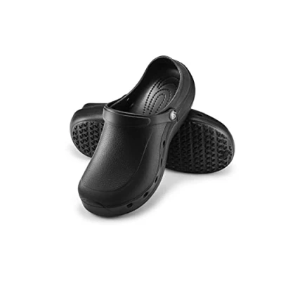 Afbeelding van ESTRO Clogs voor heren en dames uniseks, klomp, tuin, dames, heren, kunststof, licht, rubber, klomp F92, zwart.