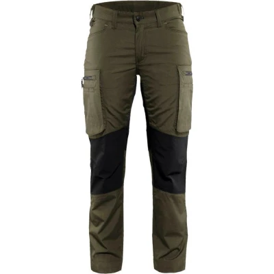Afbeelding van Blaklader Dames Service werkbroek Stretch 7159 1845 Vrouwen Groen/Zwart 40