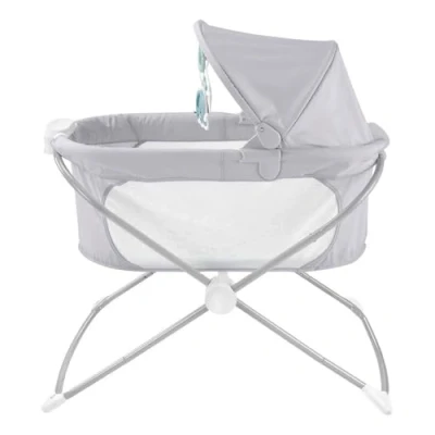 Afbeelding van Fisher Price Opvouwbaar en draagbaar bed met geluiden, projectie van licht trillingen om baby te kalmeren, vanaf de geboorte, GWD36