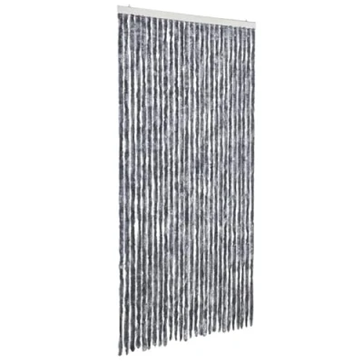 Afbeelding van vidaXL Vliegengordijn 120x220 cm chenille zilverkleurig