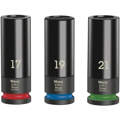Afbeelding van Wera 5004595001 3 delige Wheel Impaktor Dopsleutelset 1 85mm 1/2&#039;&#039;