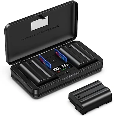 Afbeelding van Multifunctionele oplaadset voor EN EL15 accu, compatibel met Nikon z6 Z7 V1 d750 D7500 d850 D7000 d7100 d7200 D500 enz