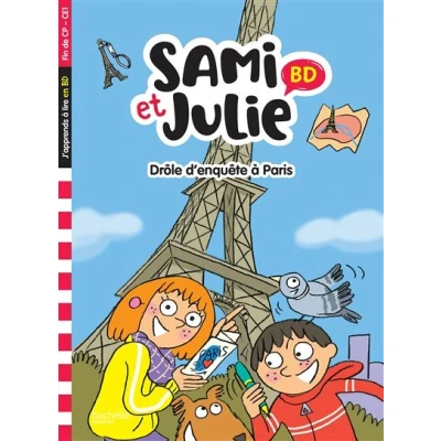 Image de Sami et Julie BD Fin de CP CE1 Drôle d&#039;enquête à Paris