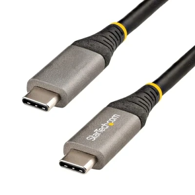 Image de StarTech.com Câble USB C 10Gbps 50cm Certifié IF 3.1/3.2 Gen 1 Type 100W (5A) Power Delivery DP Alt Mode Cordon vers Charge/Synchronisation (USB31CCV50CM) 24 pin (M) pour 3.