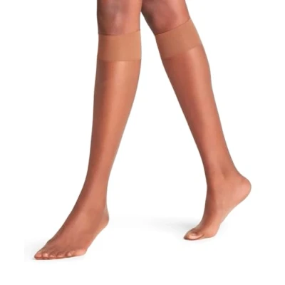 Afbeelding van Falke Shelina Denier Ultratransparent Kniekousen hazel, Dames, Maat: 39 42, Hazel