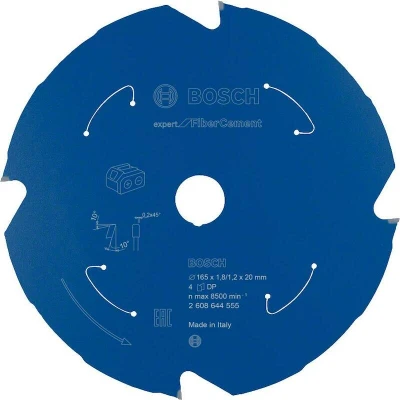 Image de BOSCH 2608644555 lame de scie circulaire E x pert pour Fiber Cement scies sans fil 165 20 1.8/1.2 mm, 4T