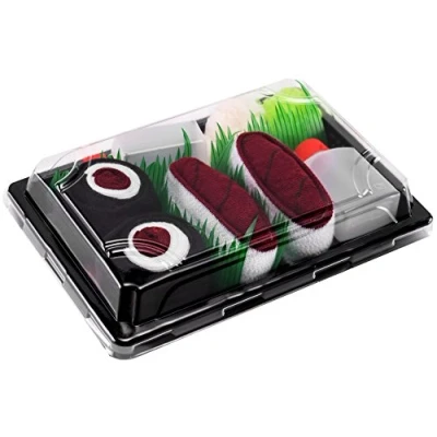 Afbeelding van Rainbow Socks Nigiri Maki 2 paar sushi sokken voor dames en heren, Tonijn Maki,