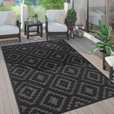 Afbeelding van Paco Home Vloerkleed Tapijt Voor Binnen En Buiten Terras Keuken Scandinavisch Eenkleurig 120x160 cm
