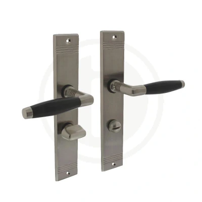 Afbeelding van Intersteel Deurkruk Ton Basic met schild WC63/8mm nikkel mat