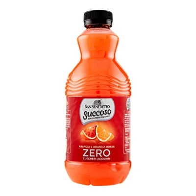 Afbeelding van San Benedetto Succoso vruchtensapglazen oranje rood zero PET zonder suiker, 90 cl, 12 stuks