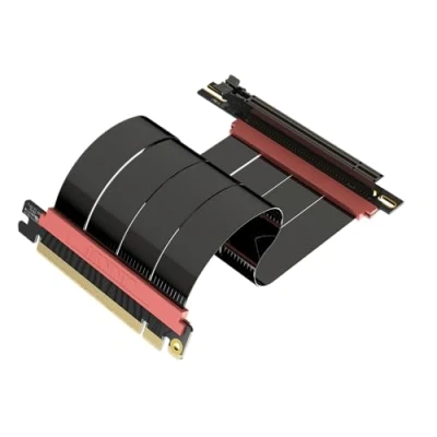 Afbeelding van LINKUP AVA5 PCIe 5.0 liftkabel RTX5090 5080 GPU Ready Snelheid x16 128 GB/s Compatibel met 4.0 en WRX80/WRX90E Rechte hoek, zwart, 20 cm