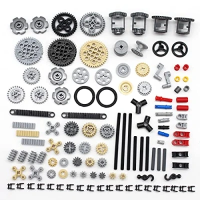 Afbeelding van Bulokeliner techniek reserveonderdelenset, technische onderdelen stenen bouwpakket motor transmissie uitrusting klembouwstenen connector, compatibel met Lego Technic