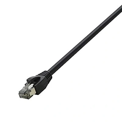Afbeelding van LogiLink CQ8103S RJ45 CAT 8.1 S/FTP 15.00 m Zwart Afscherming gevlochten, Halogeenvrij 1 stuk(s)