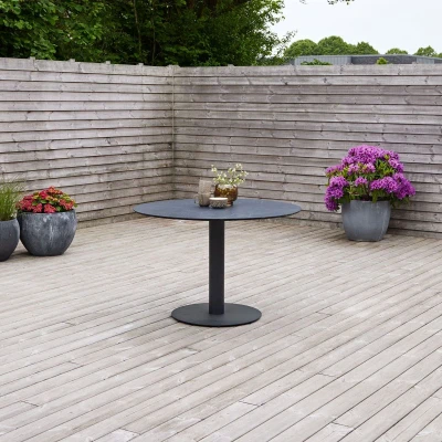 Afbeelding van Lisomme Sieb ronde tuintafel zwart Ø110 cm