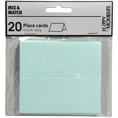Afbeelding van Plaatskaarten, lichtblauw, afm 9x4 cm, 220 gr, 20stuks