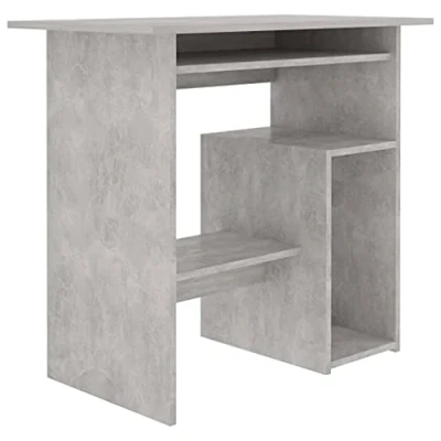 Afbeelding van vidaXL Bureau betongrijs 80x45x74 cm bewerkt hout