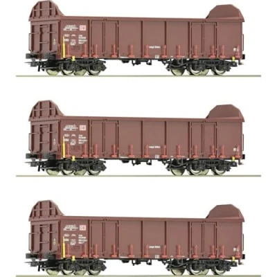 Afbeelding van Roco 6600131 H0 3 delige set open goederenwagons van de DB AG