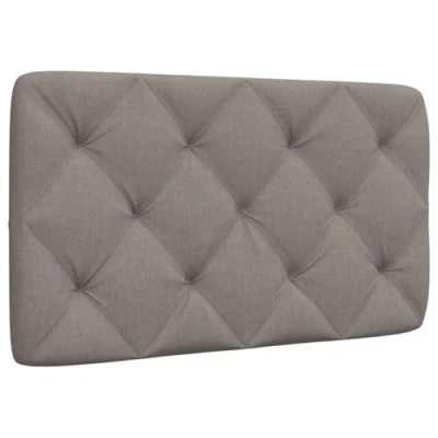 Image de vidaXL Coussin de tête lit taupe 80 cm tissu