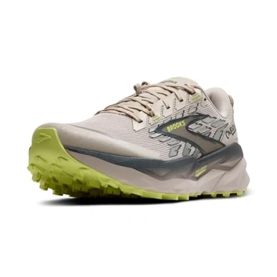 Afbeelding van Brooks Cascadia 19 Trail hardloopschoenen, Heren, Maat: 44, Chateau ebony sunny lime Sandwich mesh