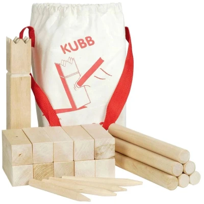 Afbeelding van Goki Schaakspel KUBB Vikingen XL