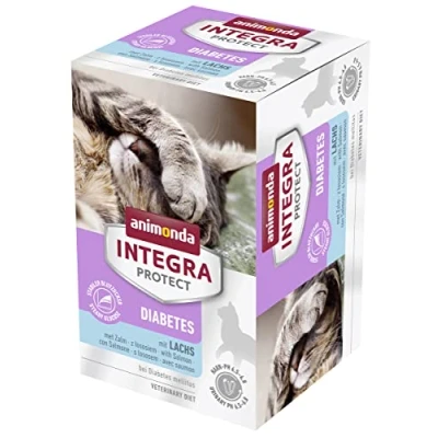 Afbeelding van 6x100g Protect Adult Diabetes Schaaltje Zalm animonda Integra Kattenvoer